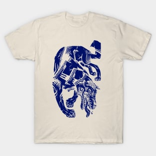 Hound Glyph - Blue - T-Shirt